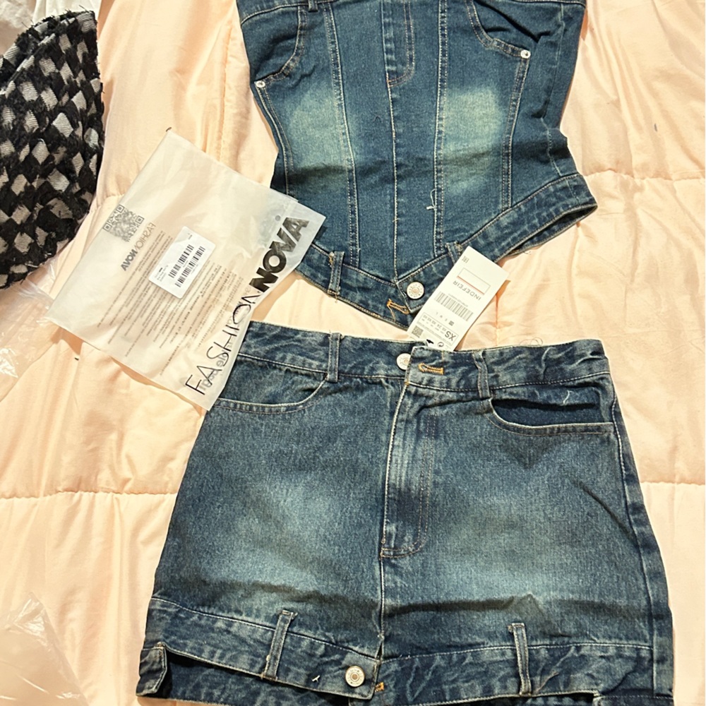 2 piece Jean outfit